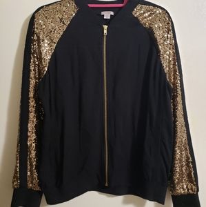 Xhilaration black and gold jacket